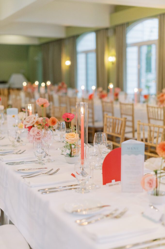 Muskoka wedding reception.