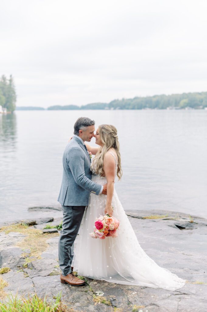 Lake Joseph Muskoka wedding portraits.