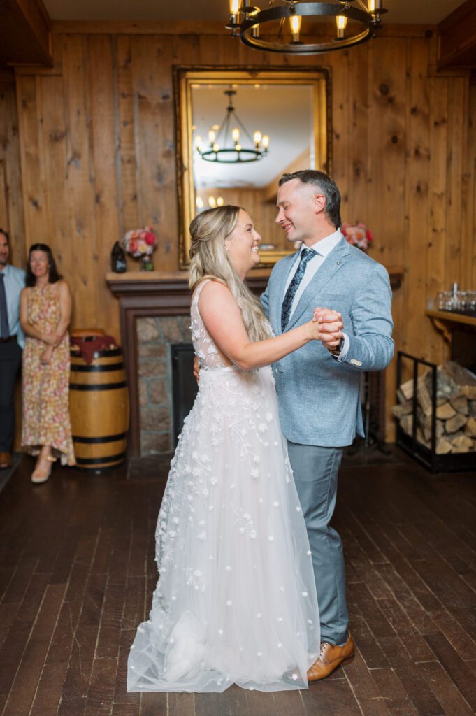 first dance wedding at the Sherwood Inn.